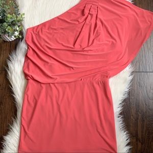 Jessica Simpson One Shoulder Coral Pink Dress